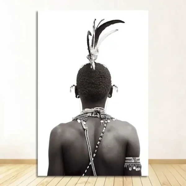 Peinture captivante de femme, style africain