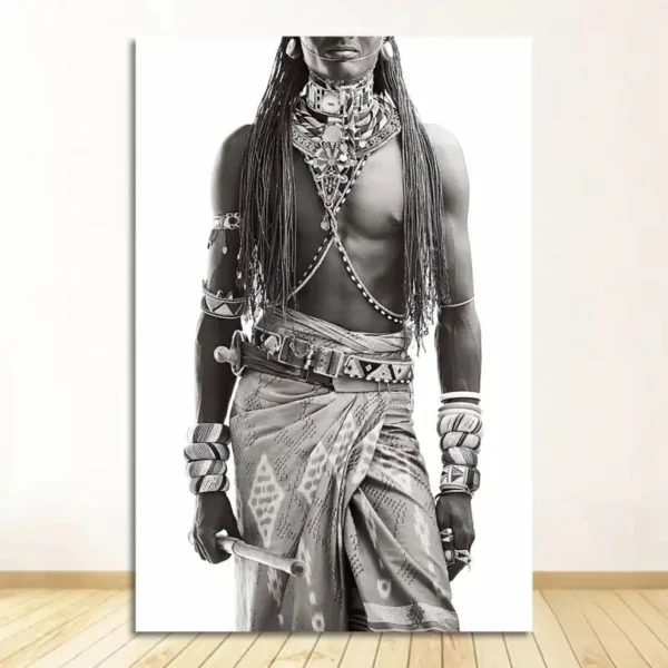 Tableau artistique femme, hommage à l'Afrique