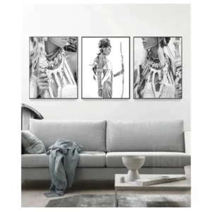 Peinture colorée représentant une femme africaine