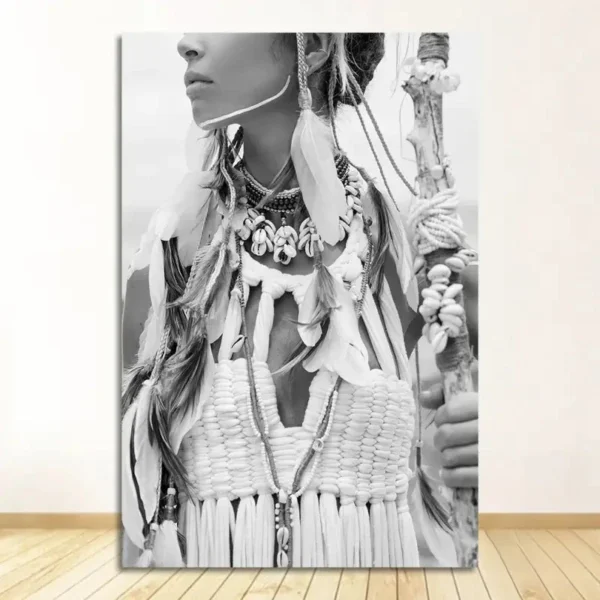 Peinture abstraite de femme, style africain