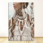 Art mural africain illustrant la beauté féminine