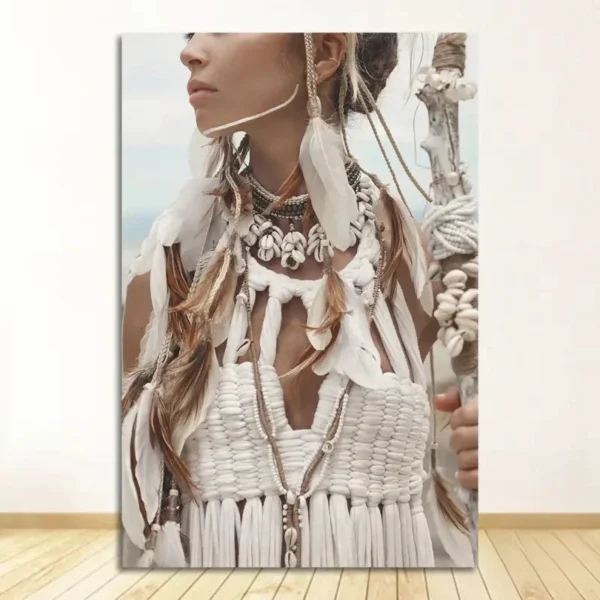 Art mural africain illustrant la beauté féminine