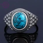 Bague Turquoise Naturelle d'inspiration africaine