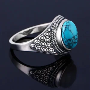 Bague Africaine en turquoise authentique