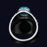 Bague design africain bleu turquoise