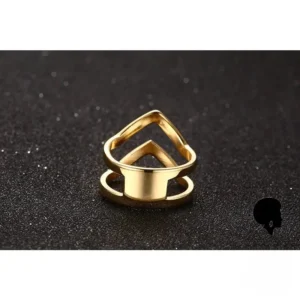 Bague en V inspirée de motifs africains traditionnels