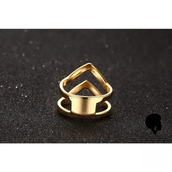 Bague en V inspirée de motifs africains traditionnels