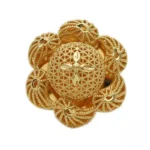 Bague en or avec motif floral africain
