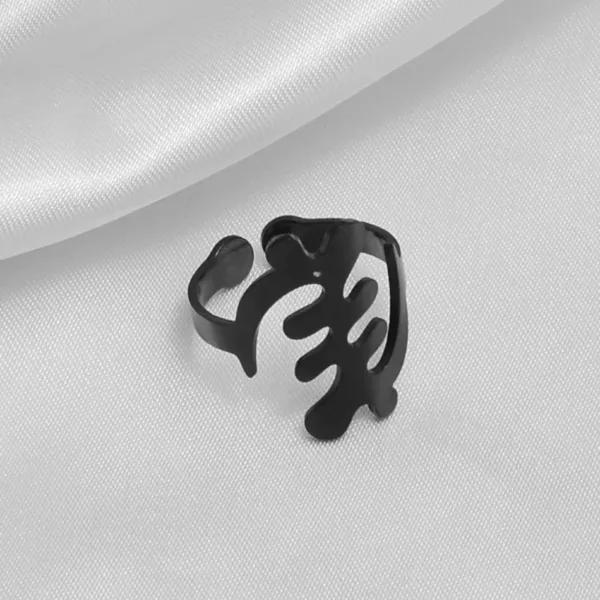 Bague en métal Gye Nyame, style contemporain africain