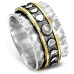 Bague Africaine Originale Rotative en métal coloré