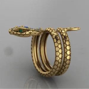 Bague africaine serpent, design unique et stylé