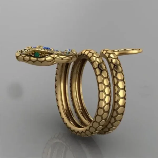 Bague africaine serpent, design unique et stylé
