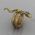 Accessoire convivial, bague serpent inspirée d'Afrique