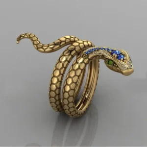 Accessoire convivial, bague serpent inspirée d'Afrique