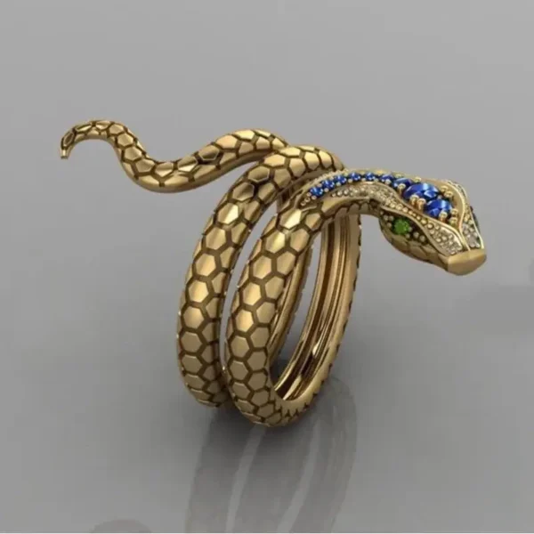 Accessoire convivial, bague serpent inspirée d'Afrique