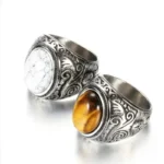 Bague vintage en pierre Oeil de Tigre