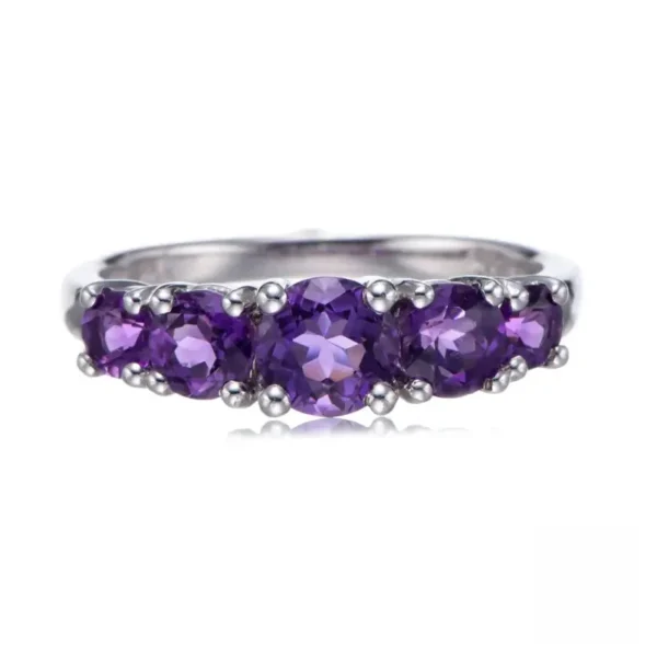 Alliance Africaine ornée d'une améthyste violette brillante