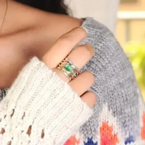Bague en argent inspirée de l'art africain traditionnel