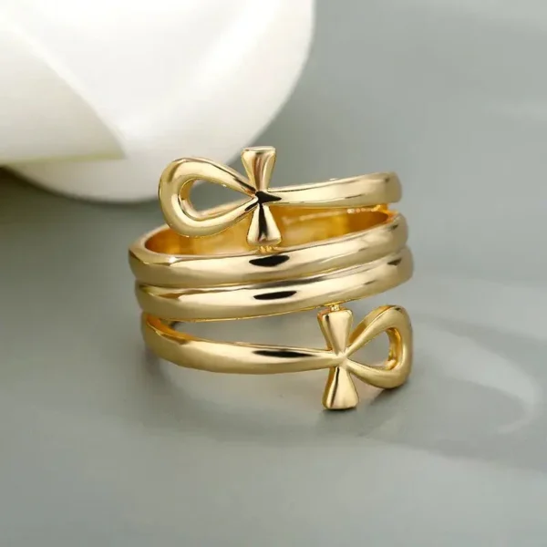 Bague Croix de Ankh en Or