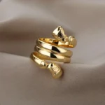 Bague Ankh en or au style unique