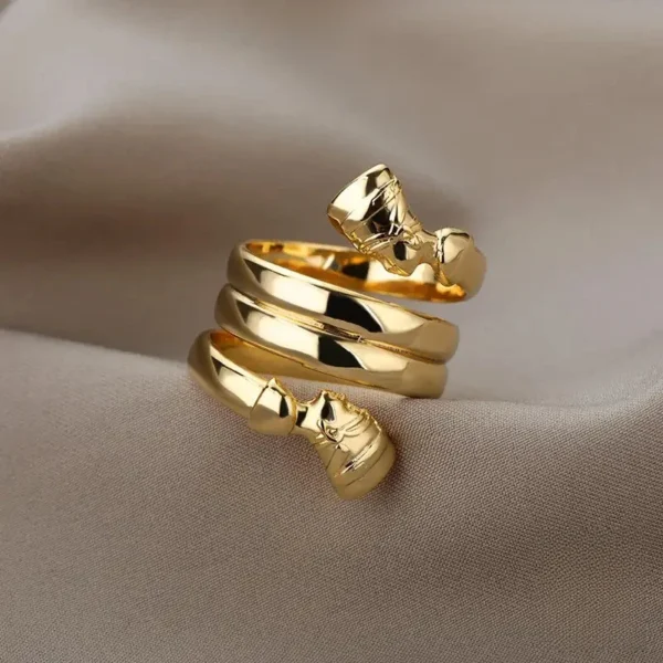 Bague Ankh en or au style unique