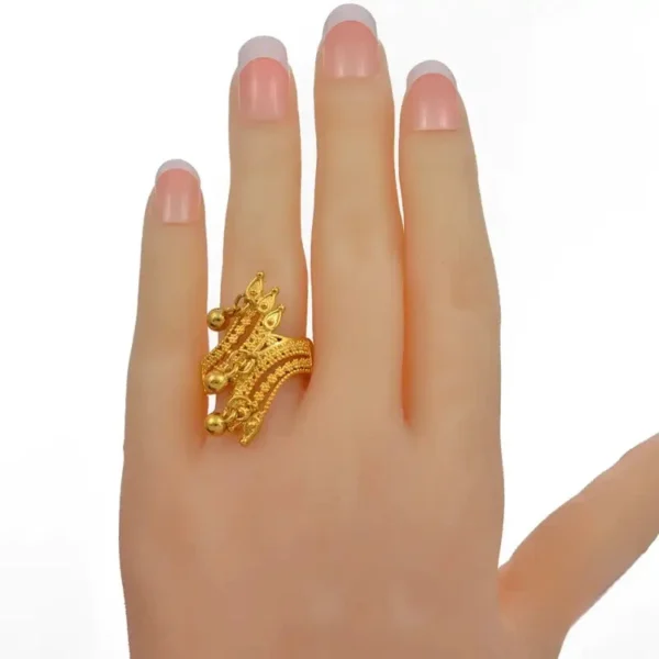 Bague africaine élégante en argent pour fiançailles