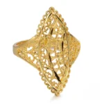 Bague or éthiopienne pour femme, design africain élégant