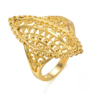 Bague africaine en or, style éthiopien unique pour femme
