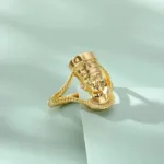 Création unique : Bague africaine Néfertiti en or