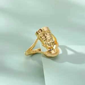 Création unique : Bague africaine Néfertiti en or