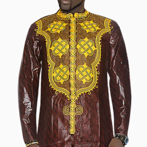 Bazin Boubou Homme élégant en tissu traditionnel africain