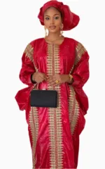 Bazin brodé pour femme élégant et coloré