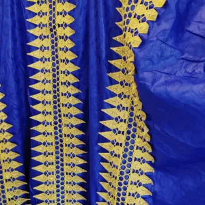 Tissu bazin brodé pour vêtements africains féminins