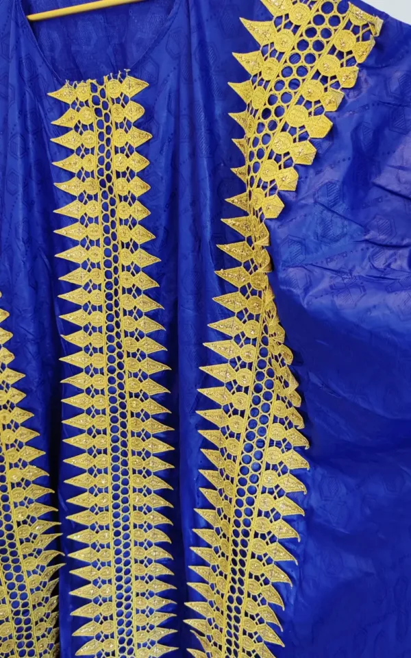 Tissu bazin brodé pour vêtements africains féminins