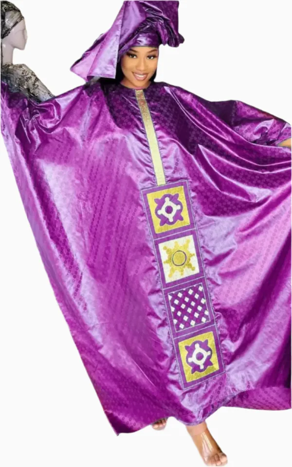 Boubou africain long pour femme, style élégant et confortable