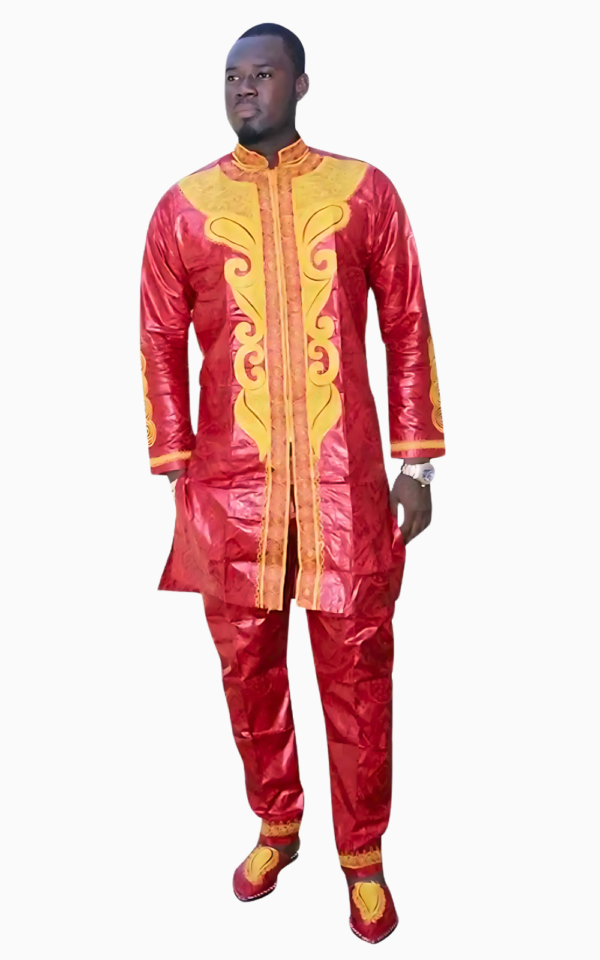 Mode masculine : Boubou africain en Bazin coloré