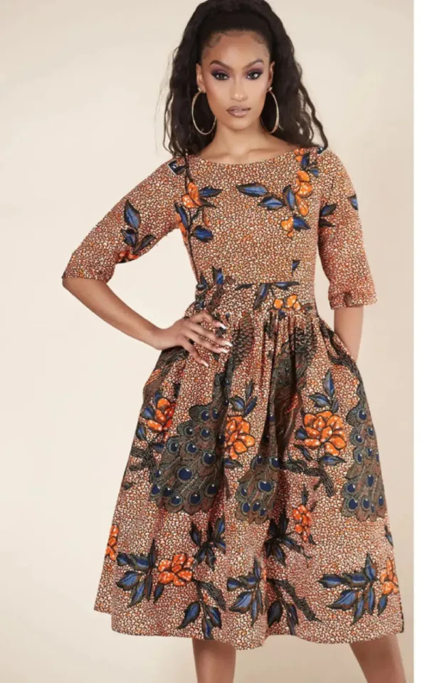 Robe colorée inspirée de motifs africains