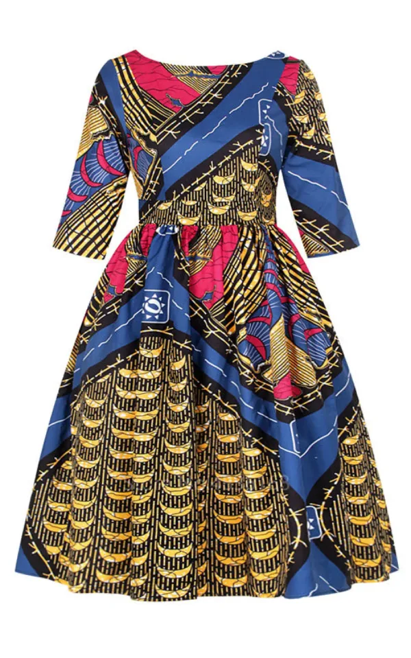 Robe femme aux couleurs vives et expressives