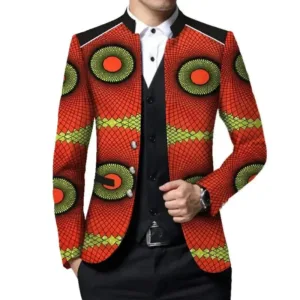 Blazer en Pagne Africain pour Homme élégant et coloré
