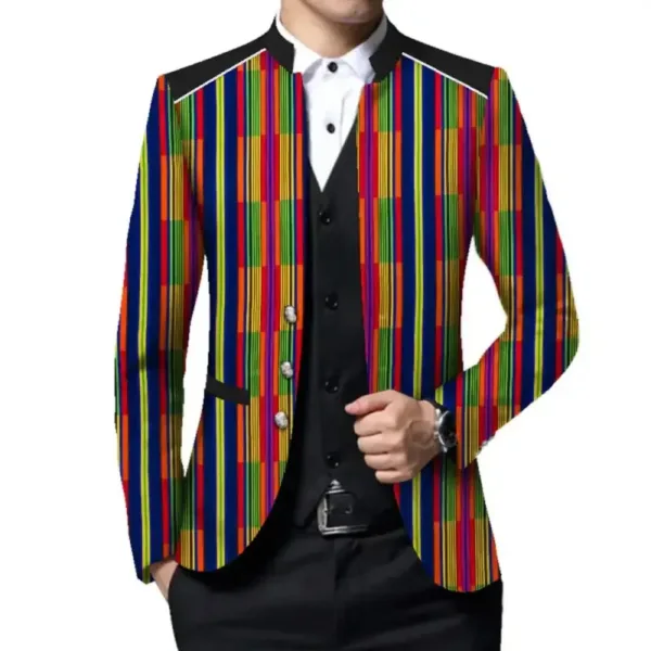 blazer-imprime-africain-homme-1 Blazer Africain Imprimé pour Homme