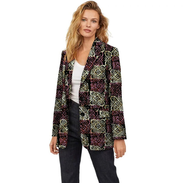 blazer-tendance-veste-longue-en-pagne-africain-pour-femme-1 Blazer tendance en pagne africain pour femme