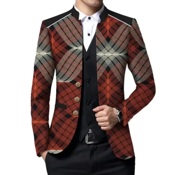 blazer-tissu-africain-homme-1 Blazer tissu africain homme élégant et coloré