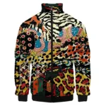 Bombers Africain Homme Motif Animal en tissu coloré