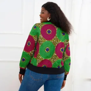 Vêtement africain femme, bombers original au design traditionnel