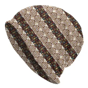 Bonnet Marron au Motif Africain élégant et stylé