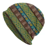 Bonnet africain marron foncé avec motif traditionnel