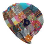 Bonnet africain multicolore à motif traditionnel