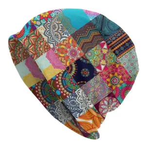 Bonnet africain multicolore à motif traditionnel