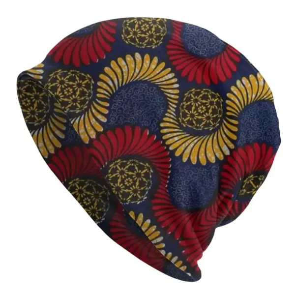 bonnet-motif-africain-orange-rouge-1 Bonnet africain orange et rouge au motif traditionnel