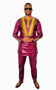 Vêtement traditionnel africain style boubou pour homme